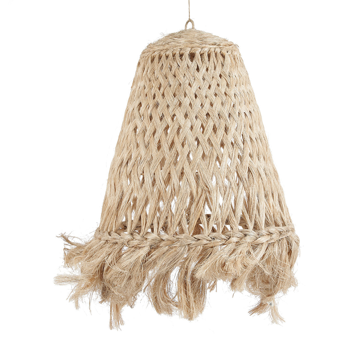 The Abaca Jelly Fish Pendant - Natural - L in grass — handmade luxury pendant lamp curated by Laiyahome