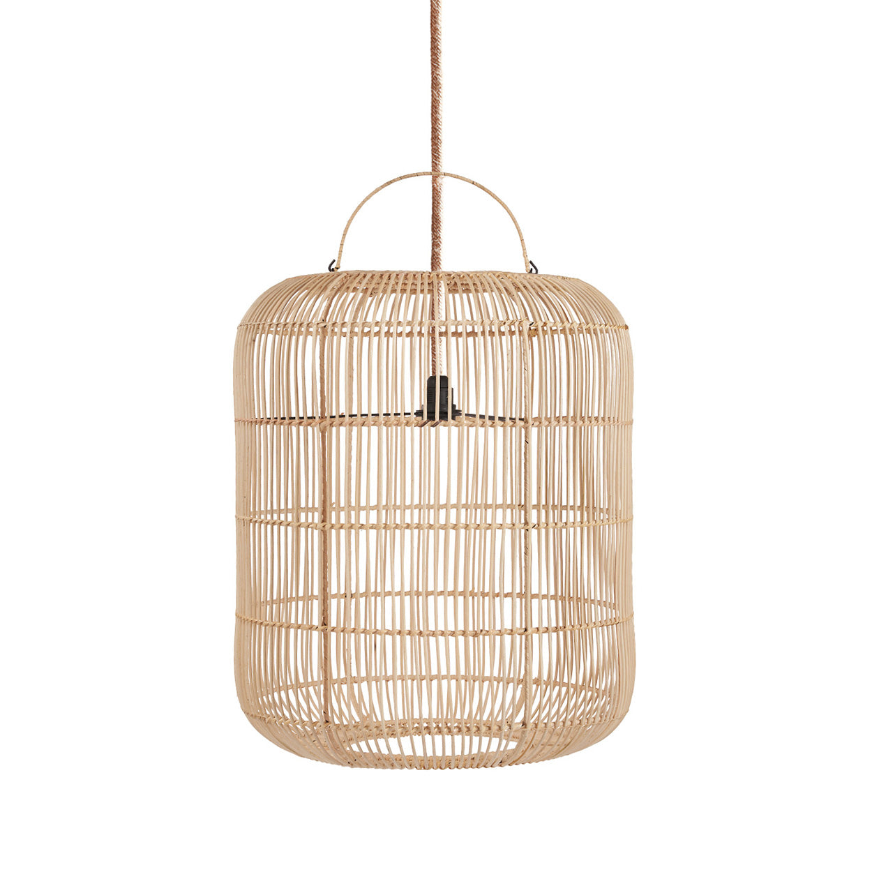 The Bozelo Pendant - Natural - M in rattan — handmade luxury pendant lamp curated by Laiyahome
