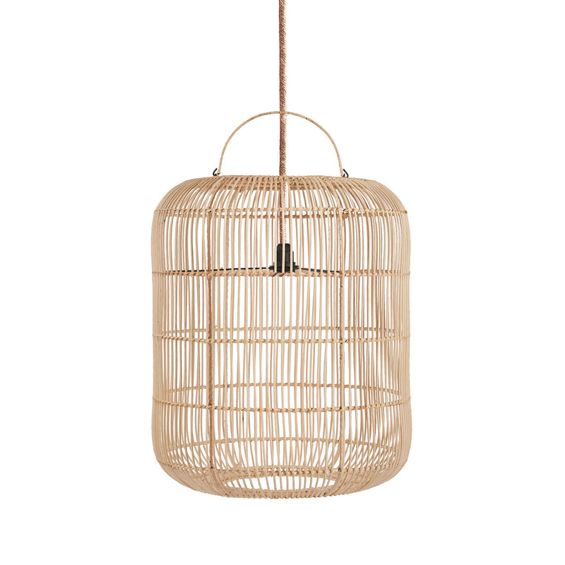 The Bozelo Pendant - Natural - M in rattan — handmade luxury pendant lamp curated by Laiyahome