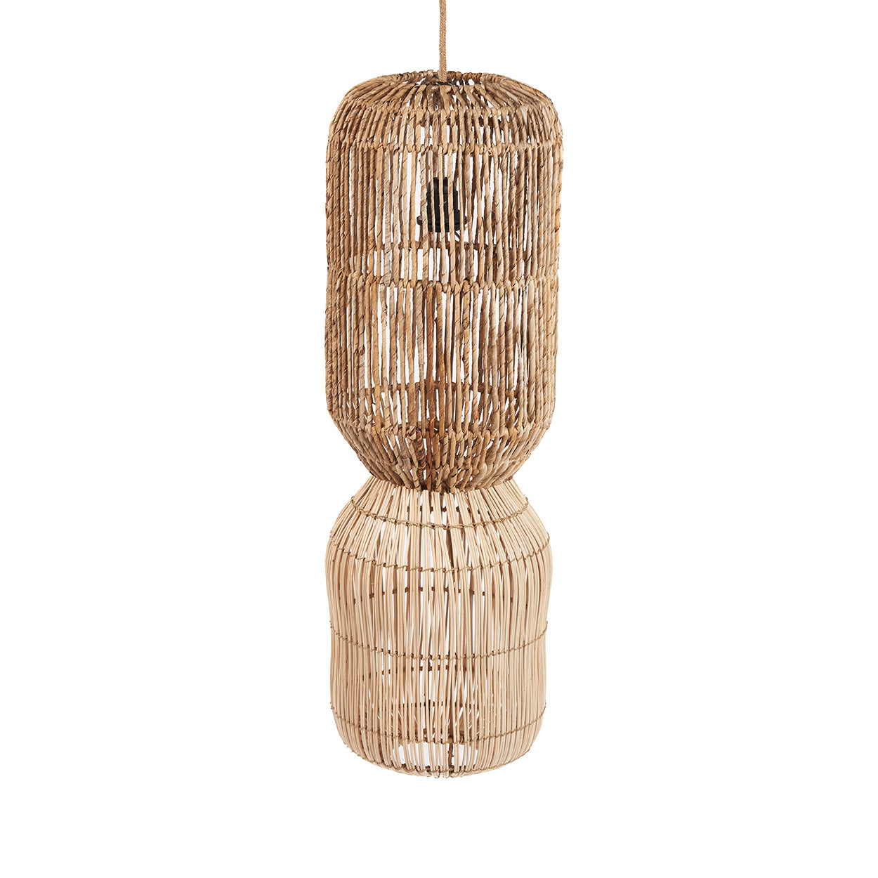 The ChemChem Pendant - Natural - XL in rattan — handmade luxury pendant lamp curated by Laiyahome