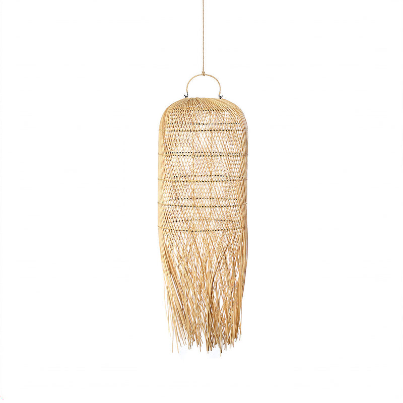 The Squid Pendant - Natural - M in rattan — handmade luxury pendant lamp curated by Laiyahome