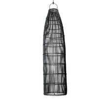 The Fish Trap Pendant - Black - L in rattan — handmade luxury pendant lamp curated by Laiyahome