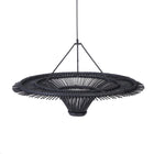The Sky Pendant - Black - XL in rattan — handmade luxury pendant lamp curated by Laiyahome