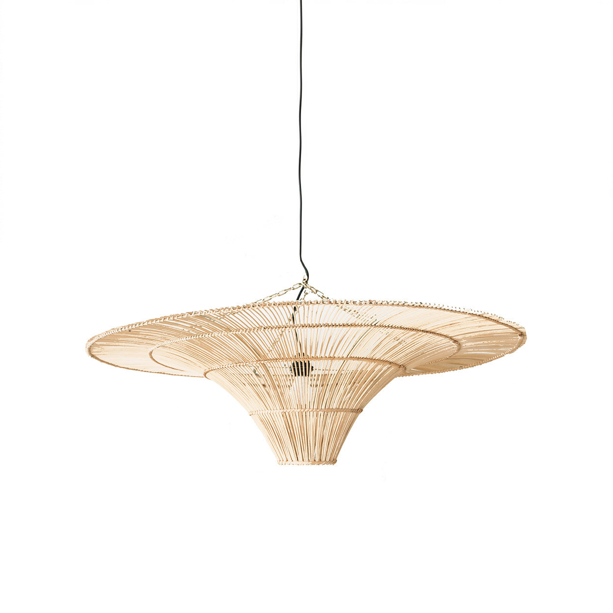 The Sky Pendant - Natural - L in rattan — handmade luxury pendant lamp curated by Laiyahome
