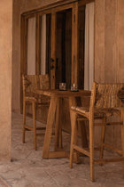 The Cheers Bar Table - Natural in wood — handmade luxury dining table curated by Laiyahome — view 2