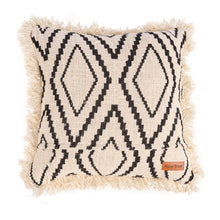 The Sahara Diamond Cushion Cover - Natural Black – cotton cushion cover in natural black – product view 11