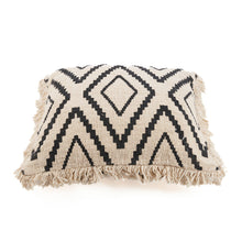 The Sahara Diamond Cushion Cover - Natural Black – cotton cushion cover in natural black – product view 6