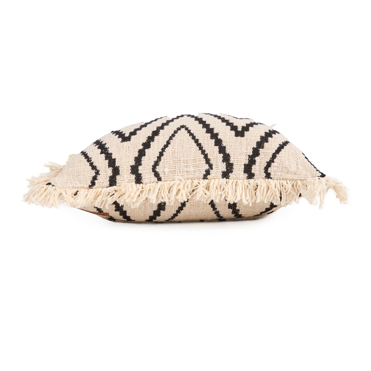 The Sahara Diamond Cushion Cover - Natural Black – cotton cushion cover in natural black – product view 10