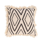 The Sahara Diamond Cushion Cover - Natural Black – cotton cushion cover in natural black – product view 1