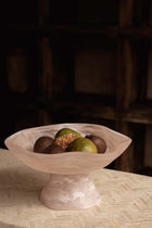 The Resin Organic Fruit Stand - Pink White in polyresin — handmade luxury fruit bowl curated by Laiyahome — view 2