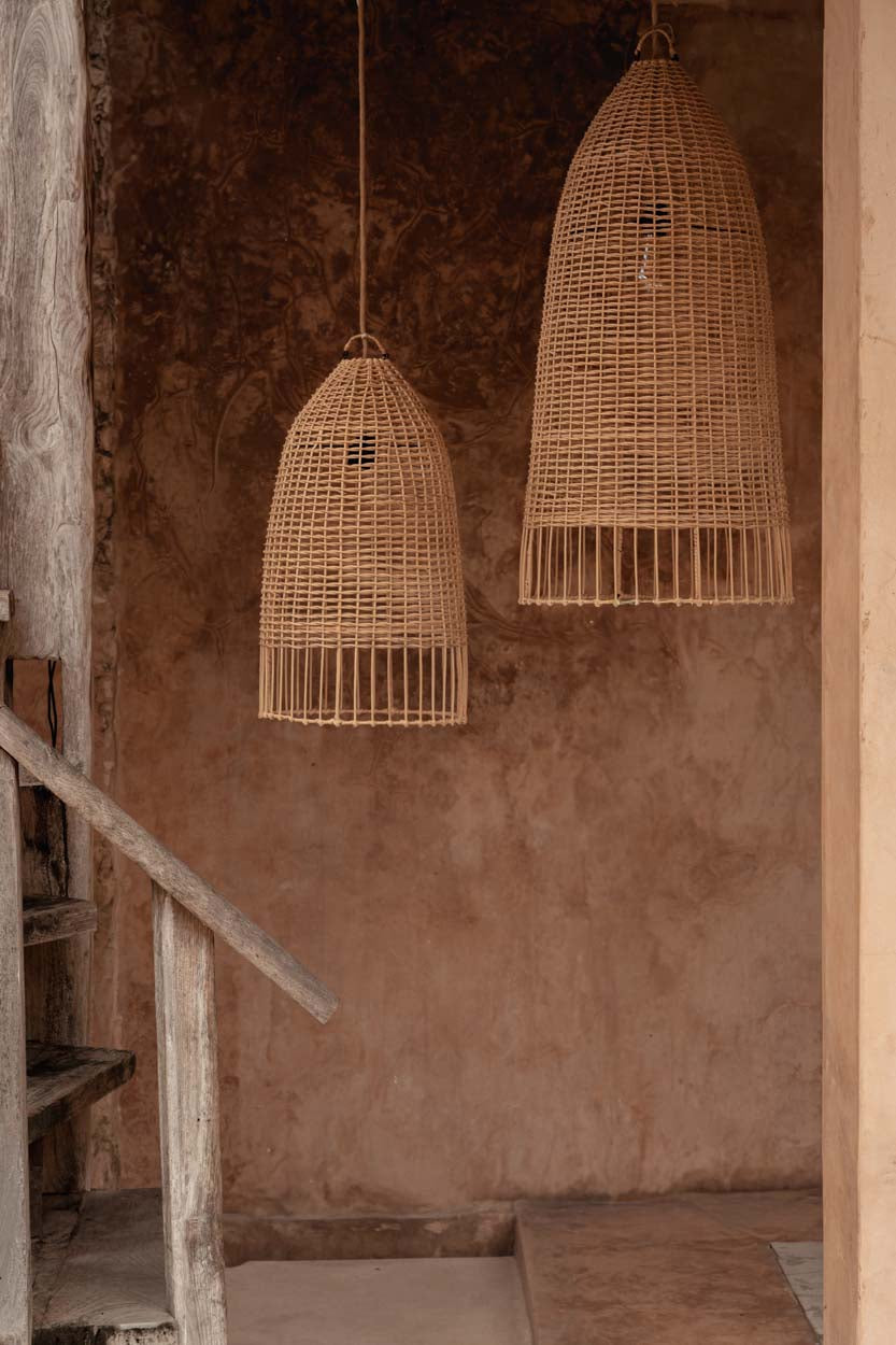 The Elba Pendant - Natural - M in rattan — handmade luxury pendant lamp curated by Laiyahome — view 2