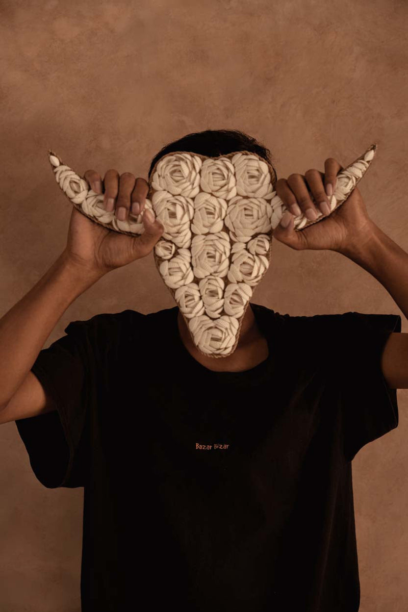 The Bull Shell - White in shell — handmade luxury wall decoration curated by Laiyahome — view 2