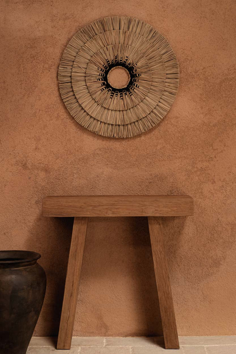 The Mengdong Wall Deco - Natural Black in grass — handmade luxury wall decoration curated by Laiyahome — view 2