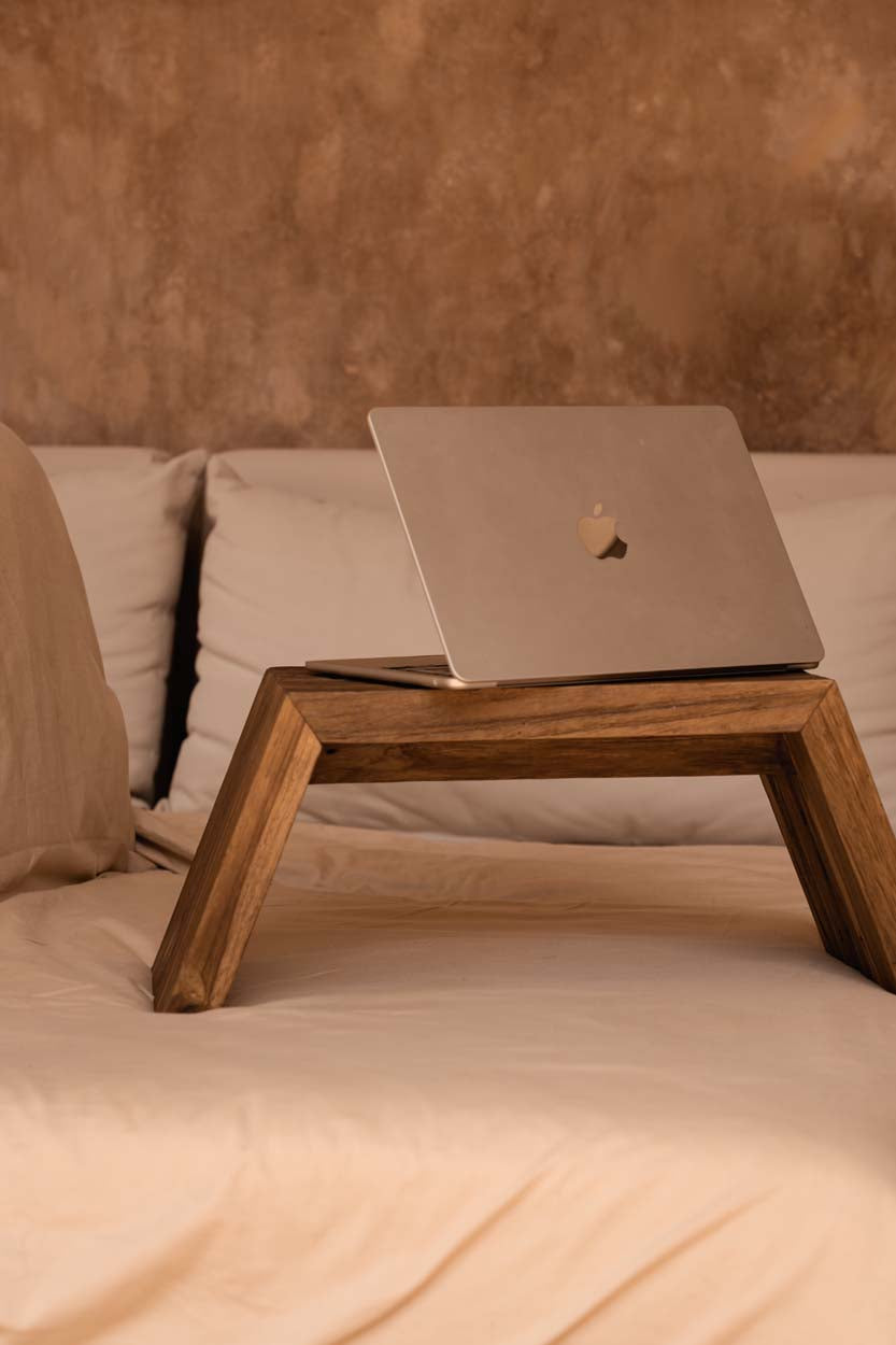 The Ashley Cocoon Table - Natural in wood — handmade luxury side table curated by Laiyahome — view 2