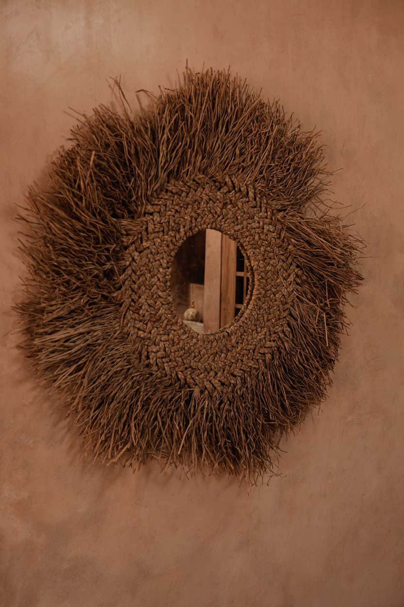 The Early Monday Mirror - Natural in seagrass — handmade luxury wall mirror curated by Laiyahome — view 2