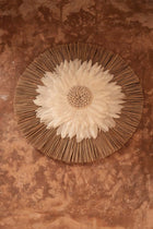 The Alang Feather Juju - Natural White in glass — handmade luxury wall decoration curated by Laiyahome — view 2