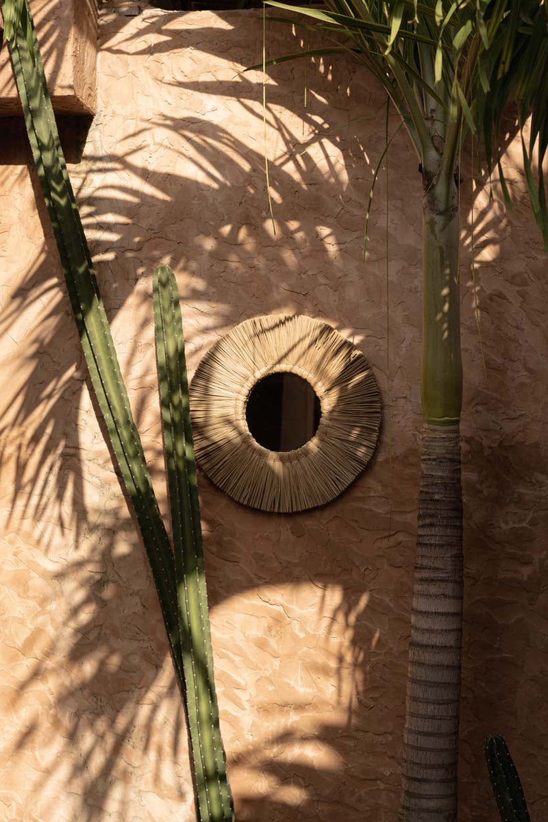 The Alang Alang Mirror - Natural - S in grass — handmade luxury wall mirror curated by Laiyahome — view 2