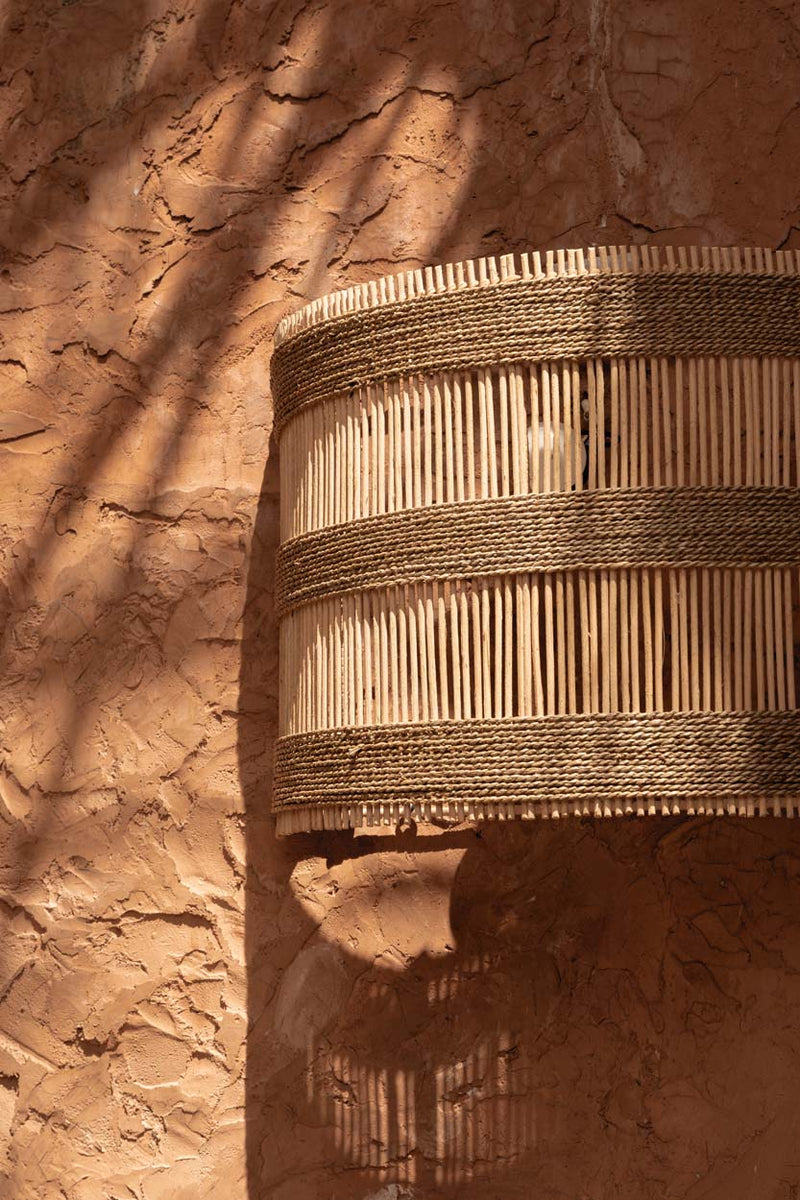 The Doedoe Wall Applique - Natural - M in rattan — handmade luxury wall light curated by Laiyahome — view 2