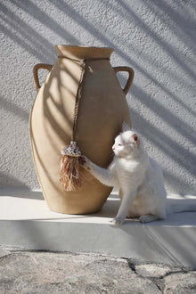 The Raffia Lupina Tassel - Natural in raffia — handmade luxury statue curated by Laiyahome — view 2