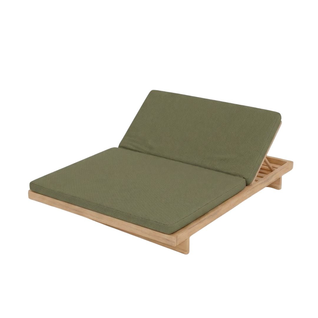 The Double Pantai Sunbed - Green Alga in wood — handmade luxury bed curated by Laiyahome