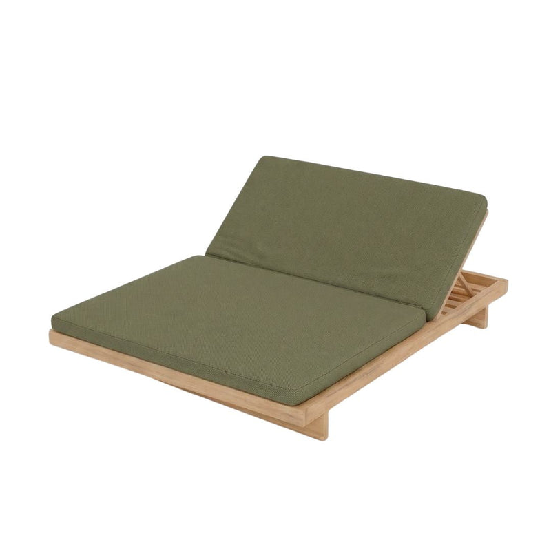 The Double Pantai Sunbed - Green Alga in wood — handmade luxury bed curated by Laiyahome