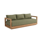 The Umalas Three Seater Sofa - Outdoor - Green Alga in wood — handmade luxury sofa curated by Laiyahome