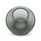 The Jacqueline Vase - Smokey Grey – glass decorative vase in smokey grey – product view 3