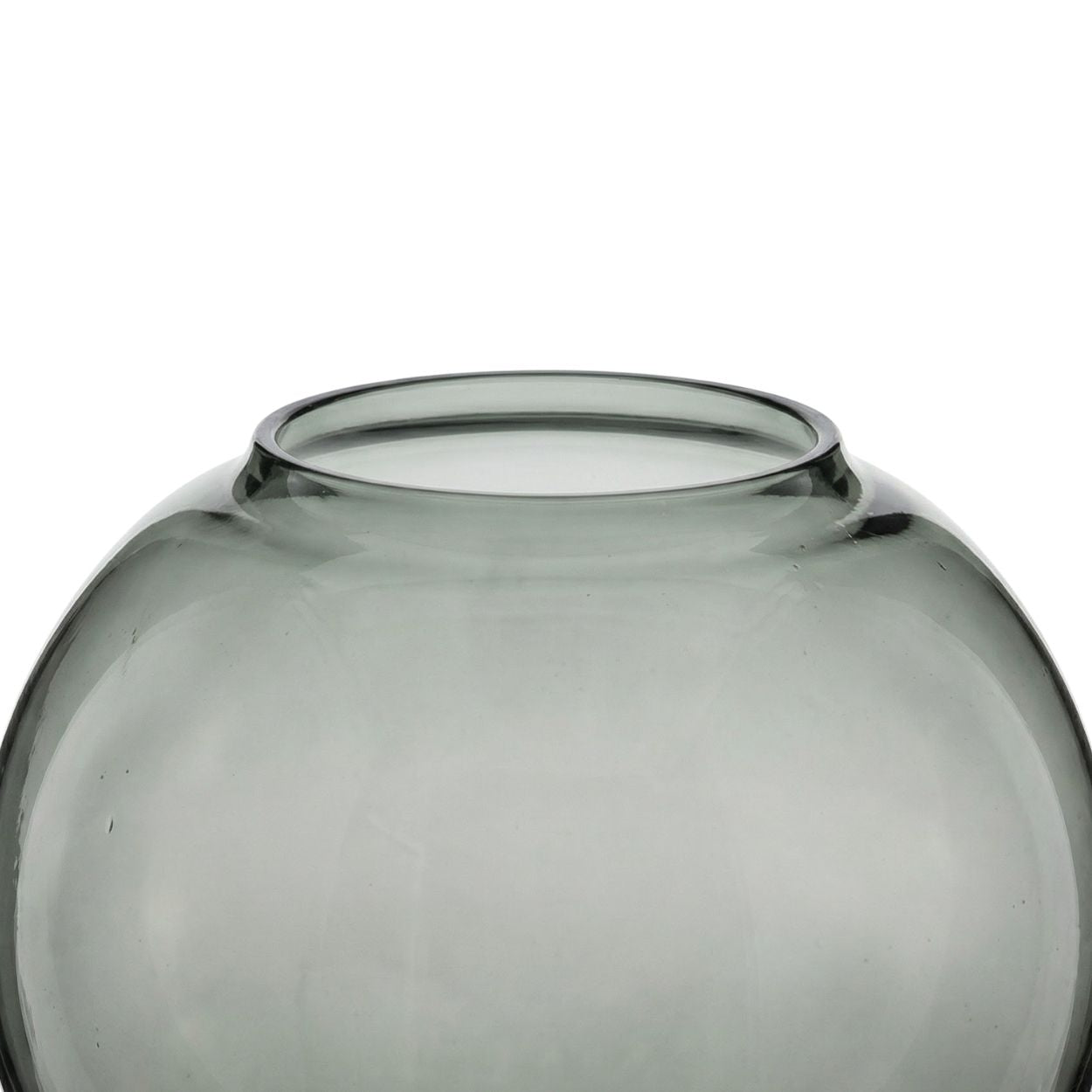 The Jacqueline Vase - Smokey Grey – glass decorative vase in smokey grey – product view 2