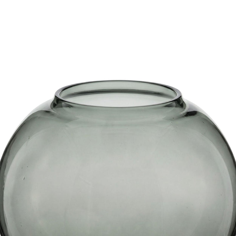 The Jacqueline Vase - Smokey Grey – glass decorative vase in smokey grey – product view 2