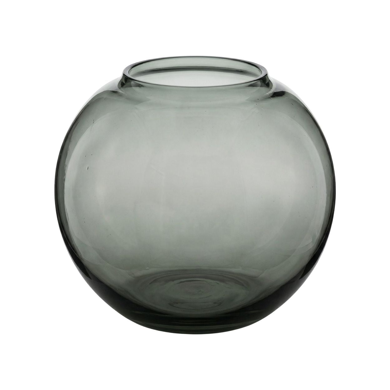 The Jacqueline Vase - Smokey Grey – glass decorative vase in smokey grey – product view 1
