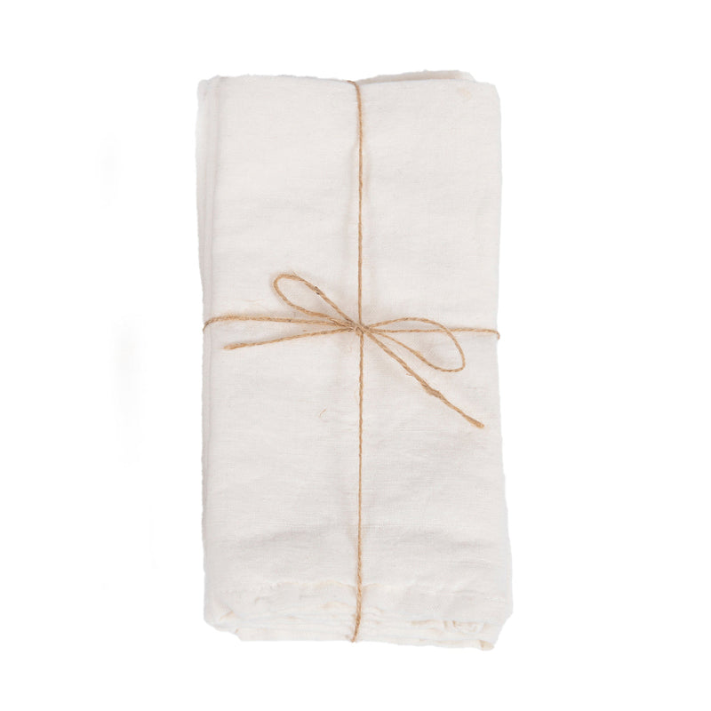 The Linen Napkin - White in linen — handmade luxury napkin curated by Laiyahome