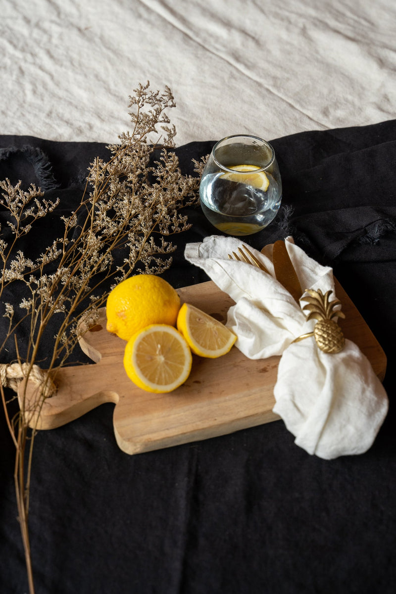 The Linen Napkin - White in linen — handmade luxury napkin curated by Laiyahome — view 2