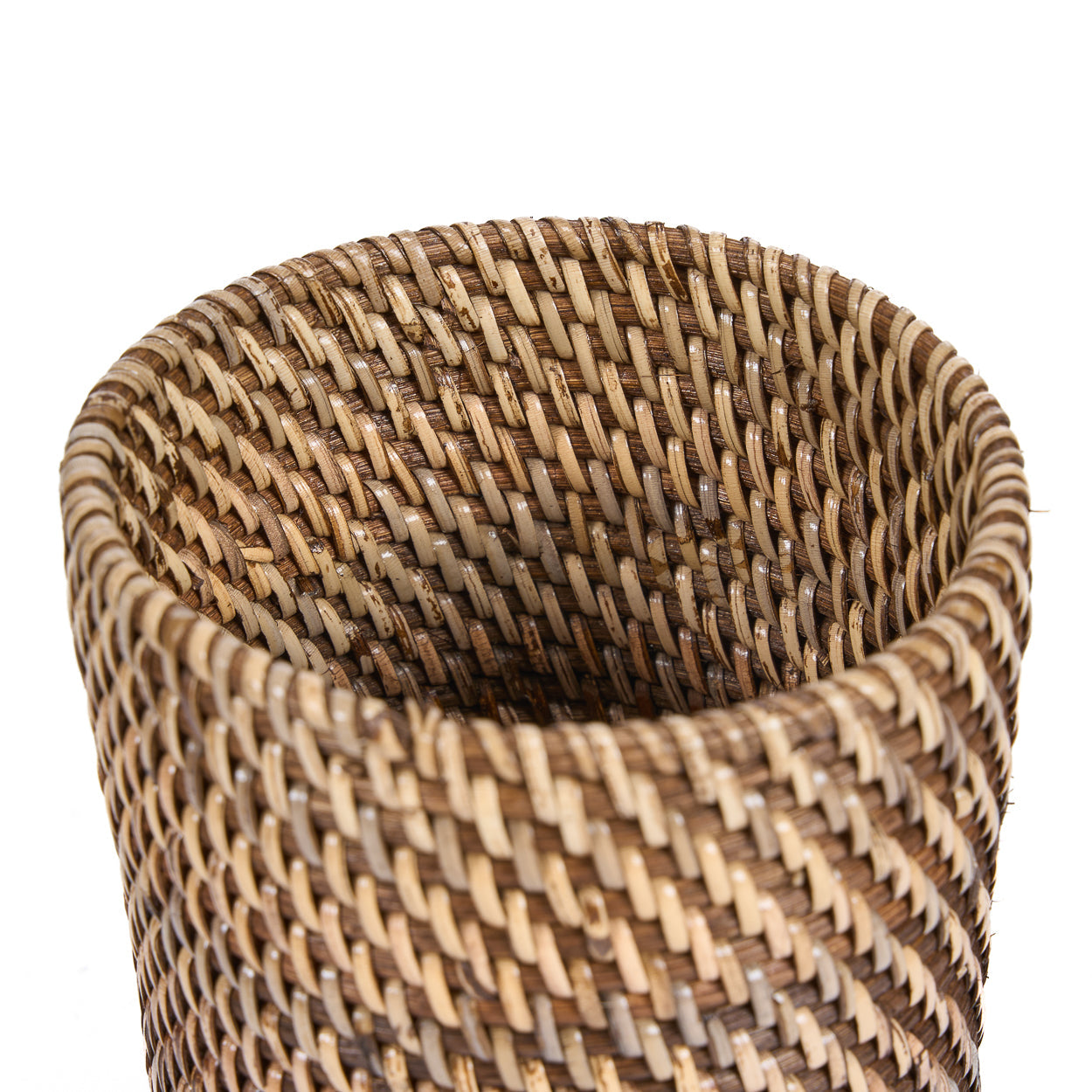 The Colonial Cutlery Holder - Natural Brown – rattan woven cutlery holder in brown – product view 2