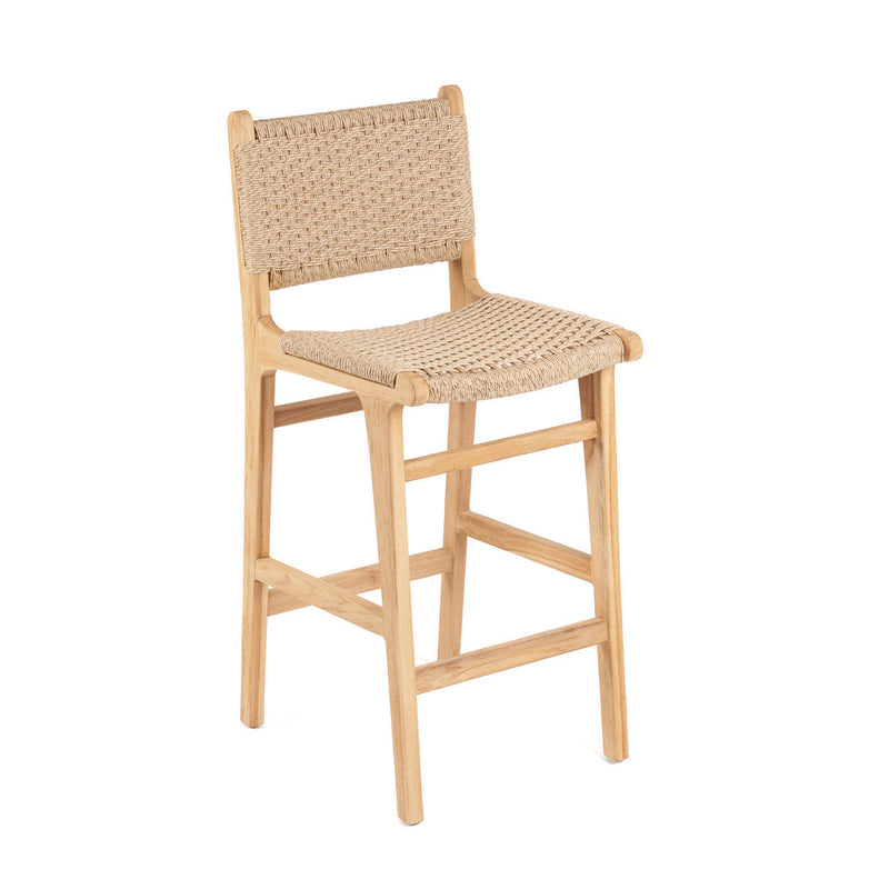 The Meno Bar Stool - Outdoor in wood — handmade luxury bar stool curated by Laiyahome
