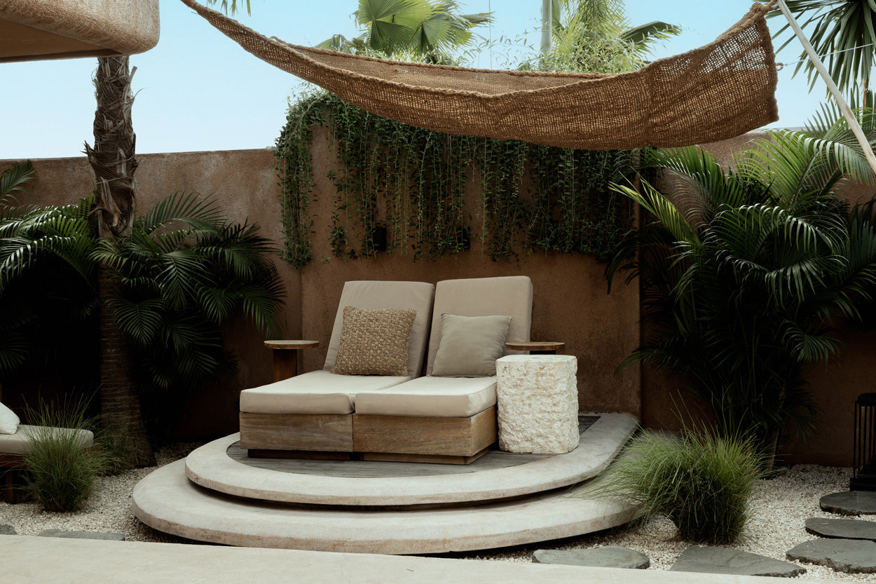 The Coco Shade Rectangular - Natural - 500x300 in coconut fiber — handmade luxury sun umbrella curated by Laiyahome — view 2
