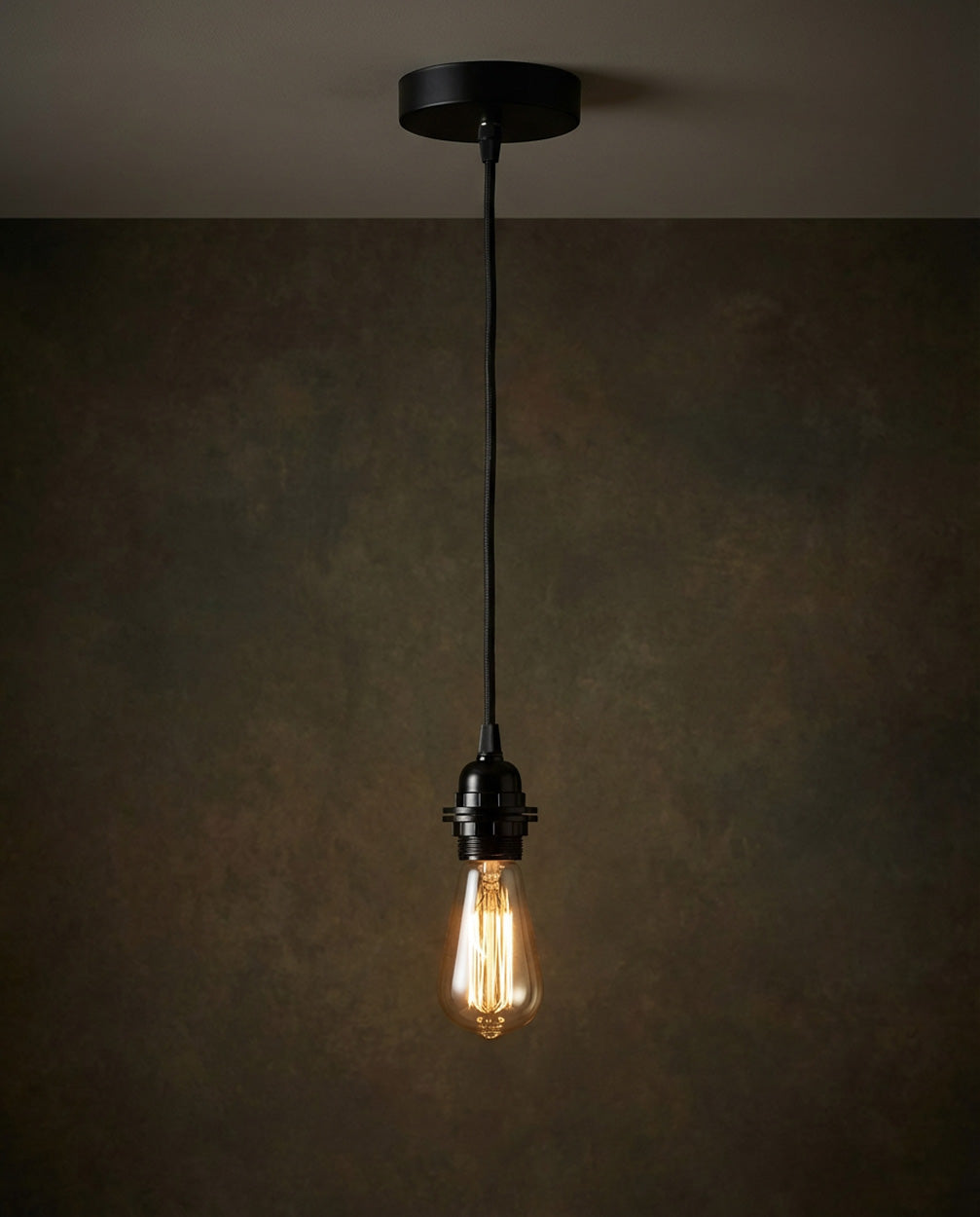 Fitting Lamps Ceiling - Black - 1 Fitting in cotton — handmade luxury ceiling light curated by Laiyahome — view 2