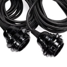 Fitting Lamps Ceiling - Black - 3 Fittings in cotton — handmade luxury ceiling light curated by Laiyahome — view 2