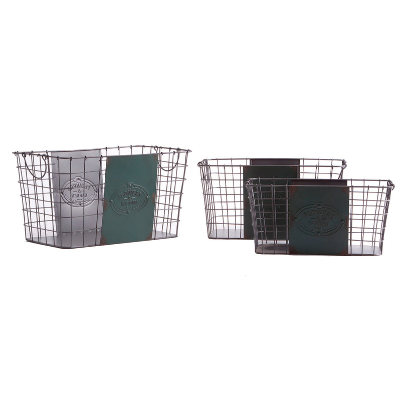 The Dashael Clothes Basket (Set of 3) — vintage decorative box in solid iron from Laiyahome