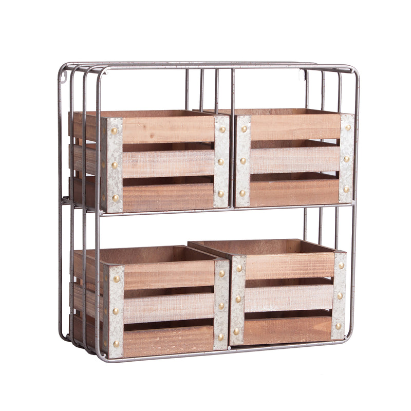 The Yeovil Bookcase — industrial accent piece in engineered wood with veneer finish from Laiyahome