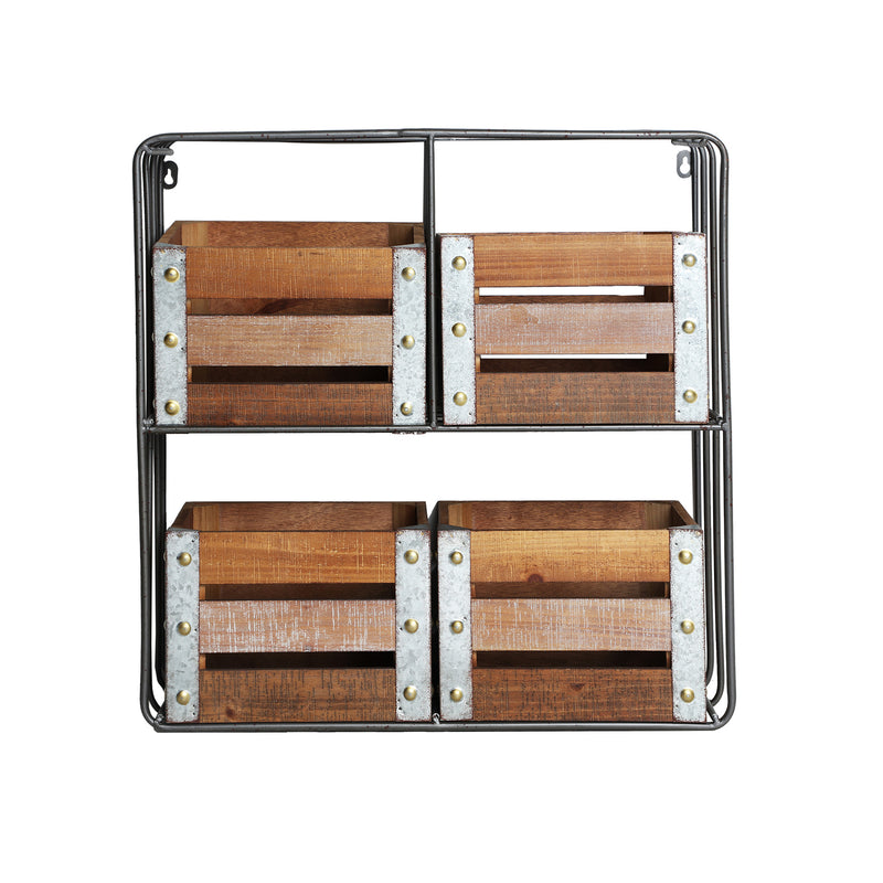 The Yeovil Bookcase — industrial accent piece in engineered wood with veneer finish from Laiyahome