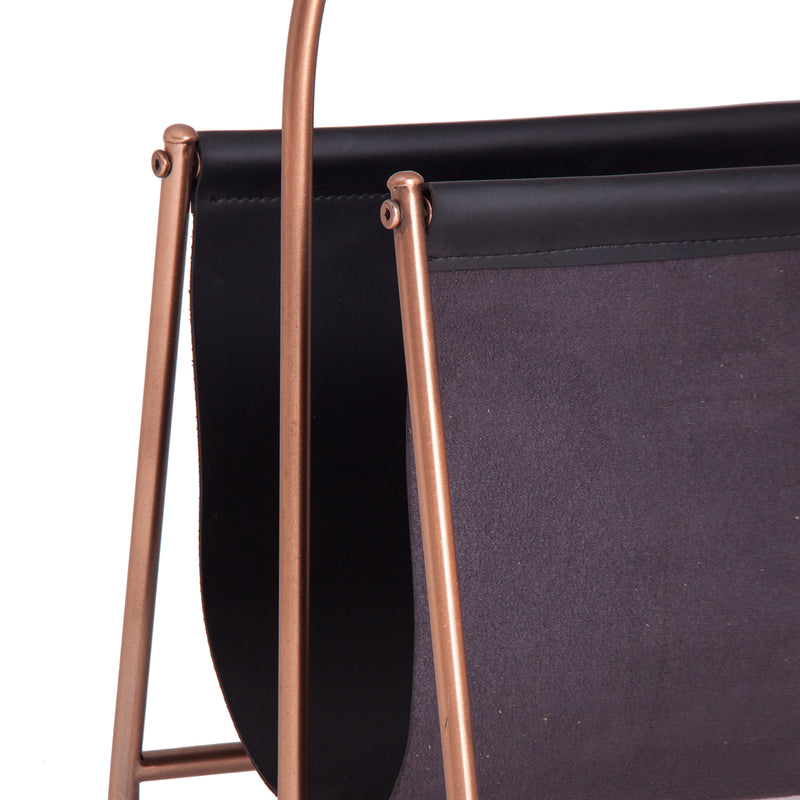The Wohlen Magazine Rack — industrial accent piece in solid iron from Laiyahome
