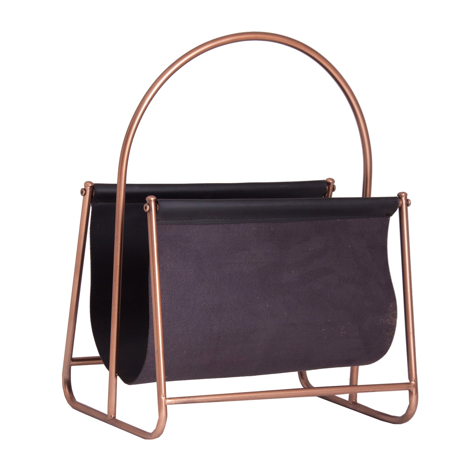 The Wohlen Magazine Rack — industrial accent piece in solid iron from Laiyahome