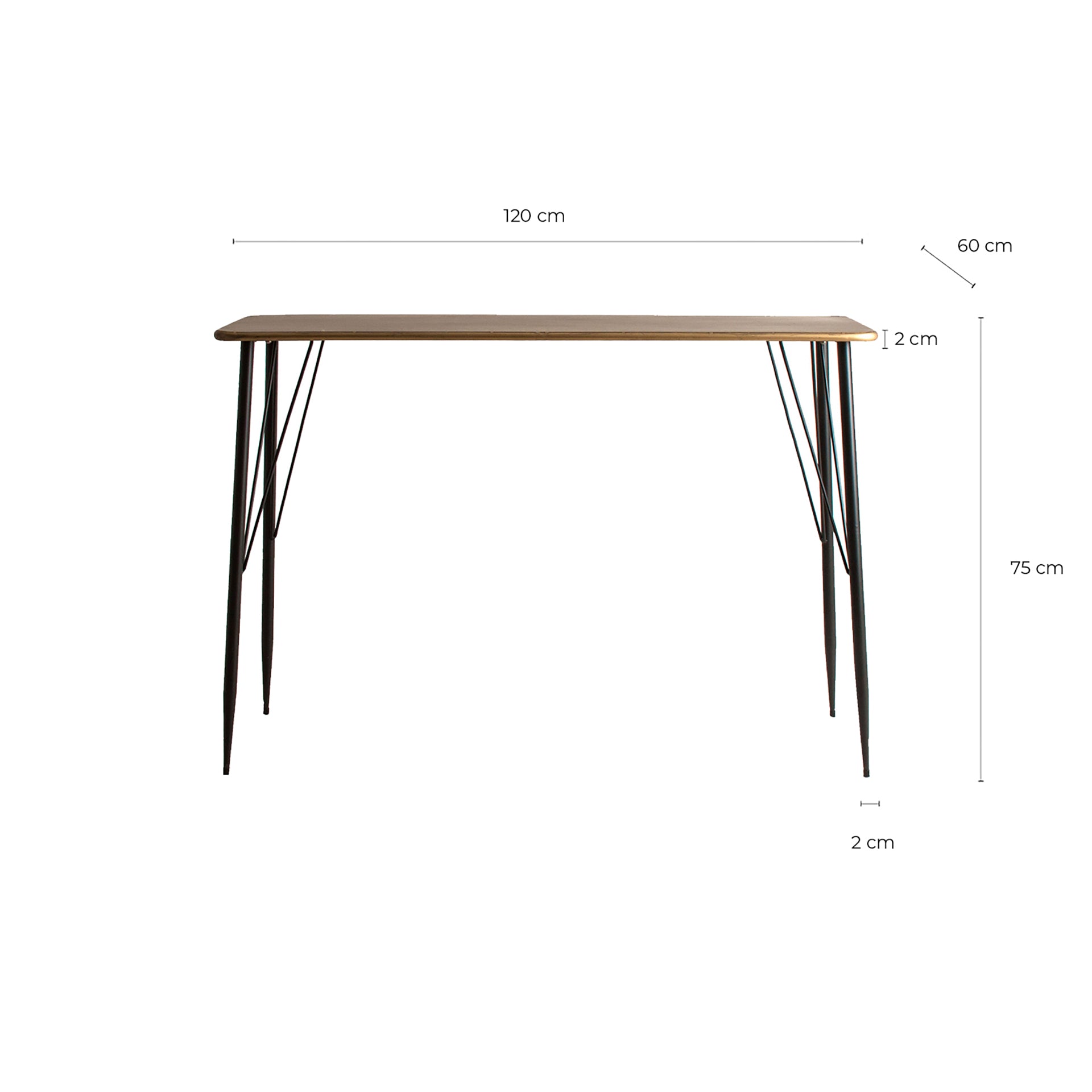 The Reken Desk — vintage desk in solid iron from Laiyahome