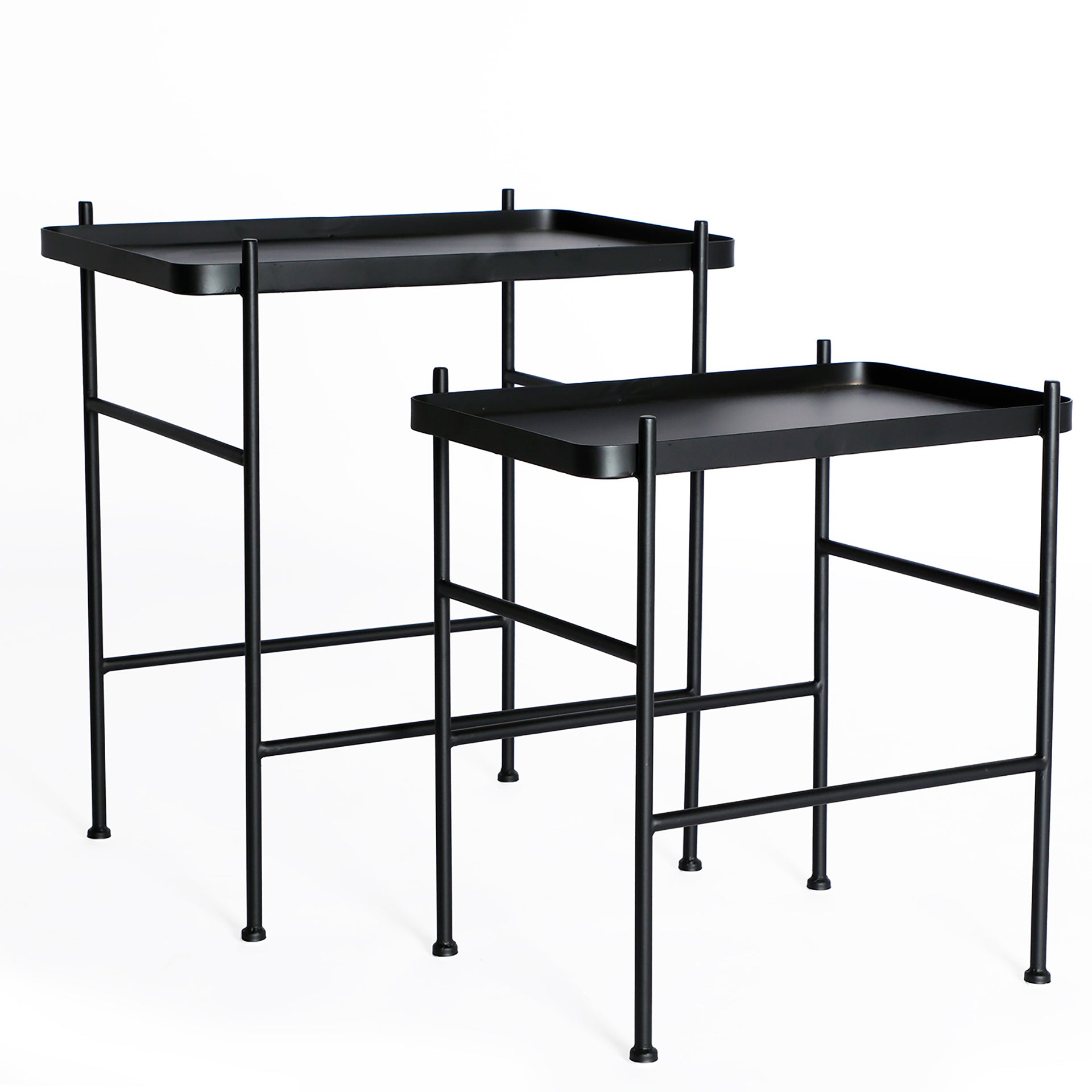 The Devich Side Table (Set of 2) — industrial side table in solid iron from Laiyahome