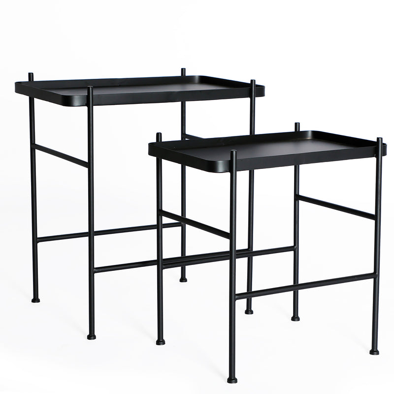 The Devich Side Table (Set of 2) — industrial side table in solid iron from Laiyahome