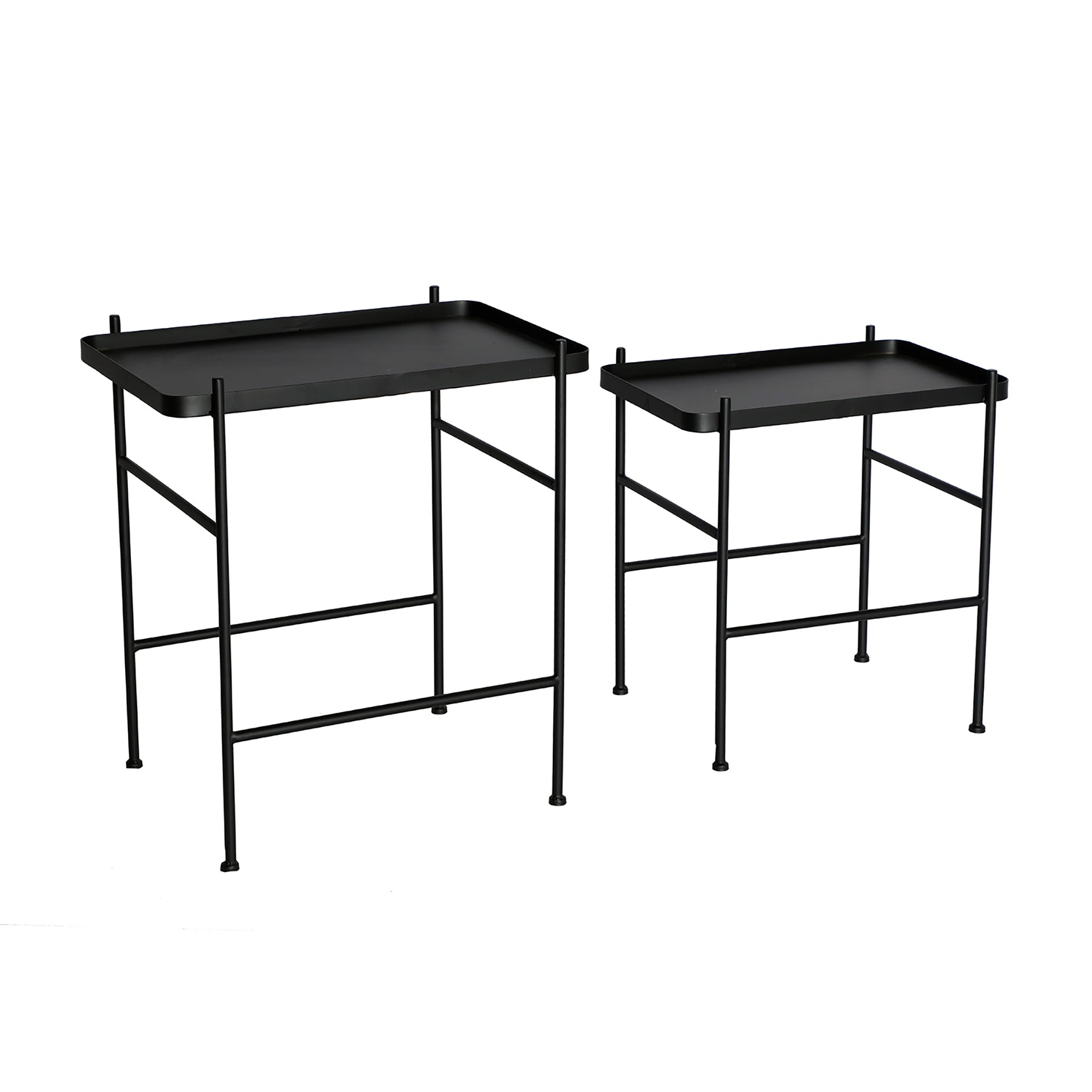 The Devich Side Table (Set of 2) — industrial side table in solid iron from Laiyahome