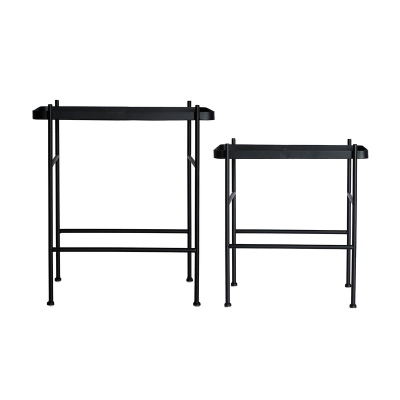 The Devich Side Table (Set of 2) — industrial side table in solid iron from Laiyahome