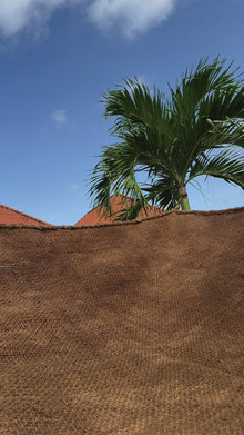 The Coco Shade Rectangular - Natural - 300x200 in coconut fiber — handmade luxury sun umbrella curated by Laiyahome