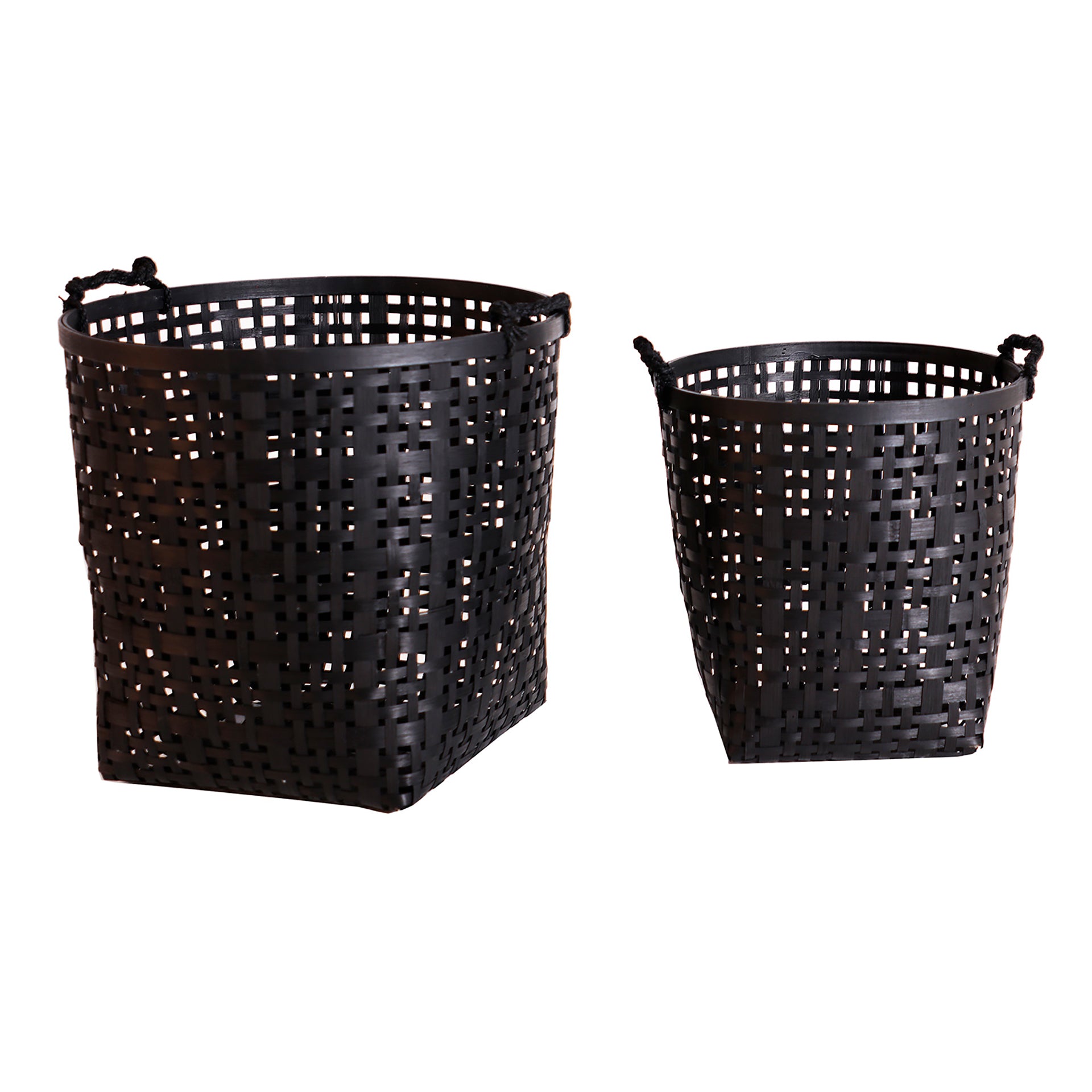The Kaleshe Clothes Basket (Set of 2) — boho-modern basket in natural bamboo from Laiyahome
