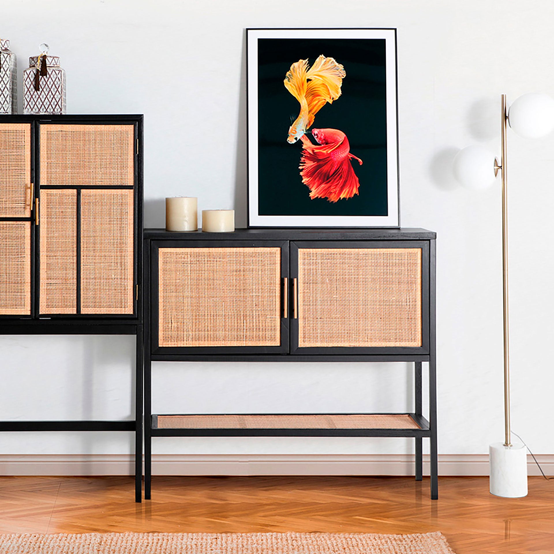 The Elka Wall Art (Set of 2) — contemporary wall art in engineered wood with veneer finish from Laiyahome